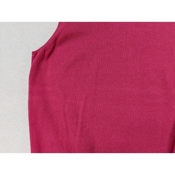 Judith Hart Women's Sweater Size L Pink Sleeveless Beaded Neckline - Picture 4 of 14